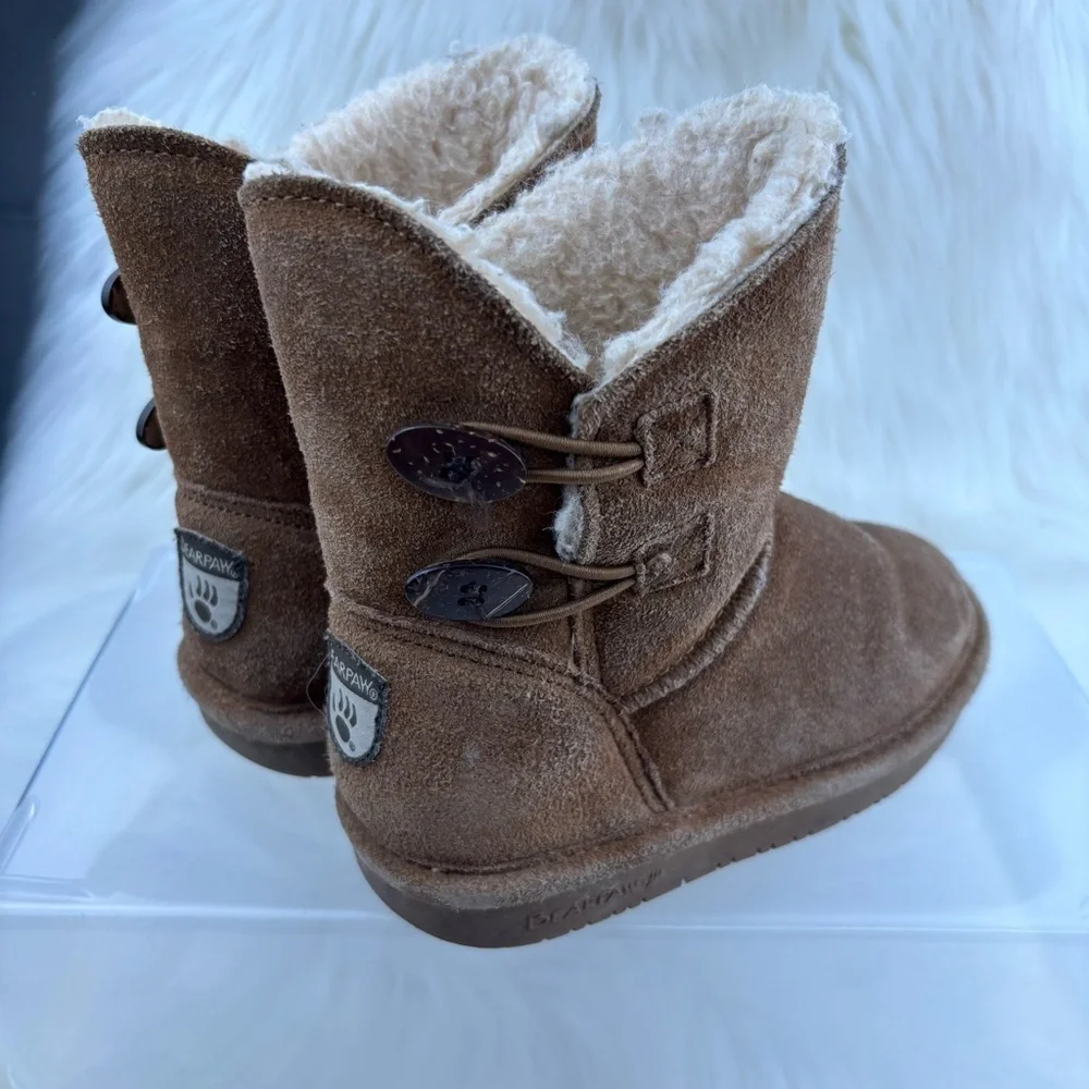 BearPaw Tan Suede Ankle Boots